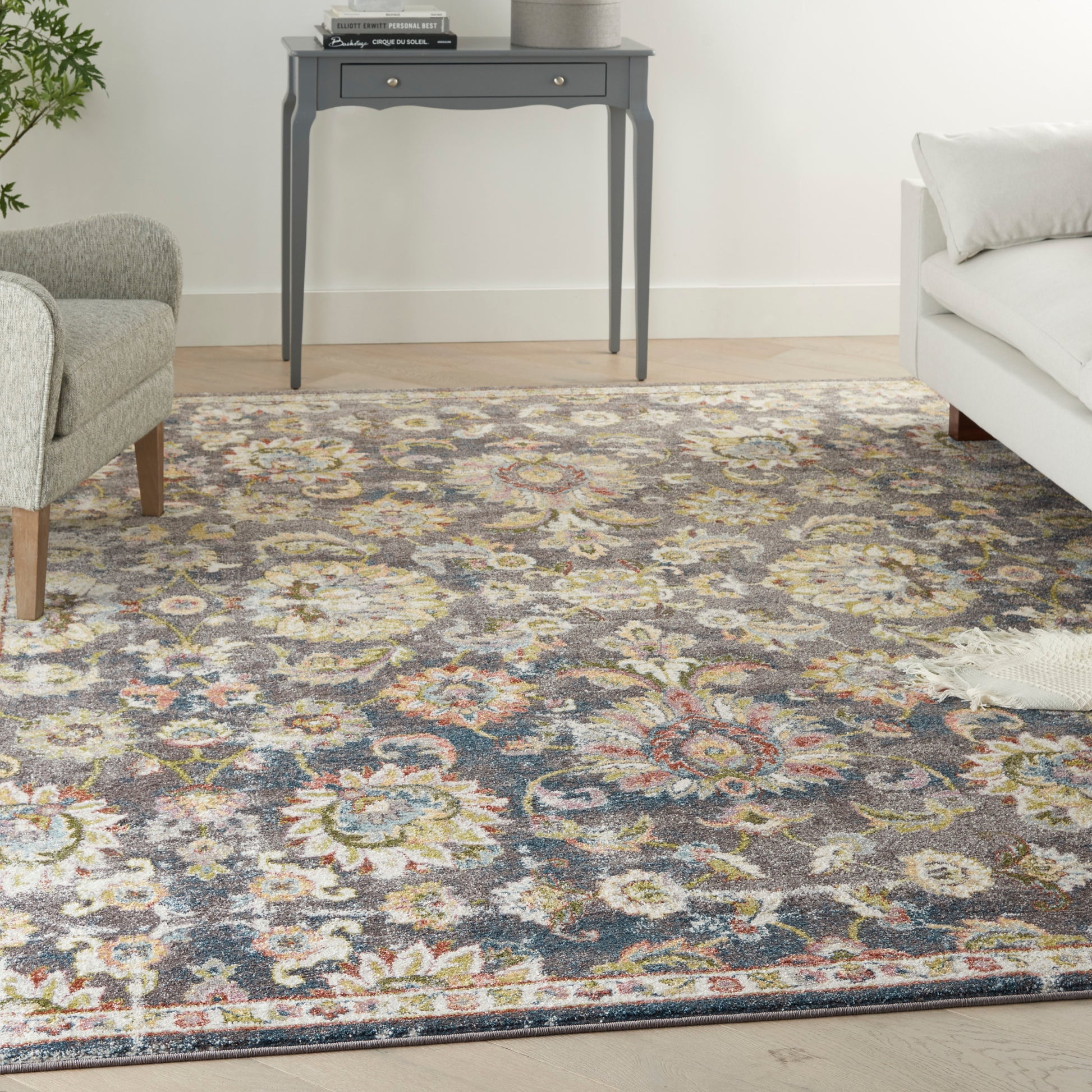 Nourison Home Soraya  Charcoal Multi  Transitional