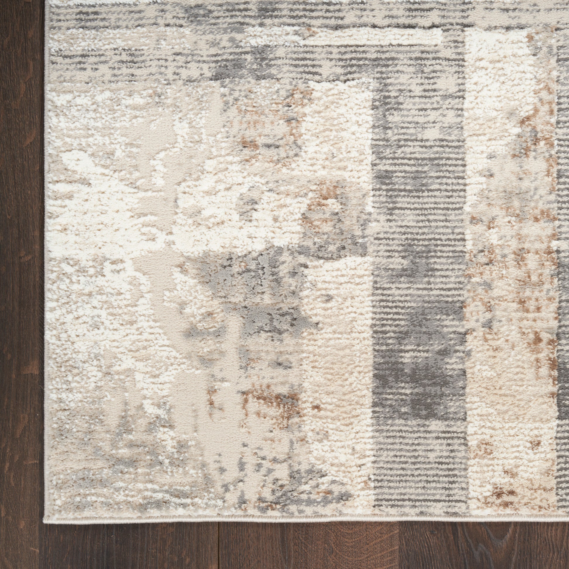 Nourison Home Sustainable Trends  Ivory Multicolor  Contemporary