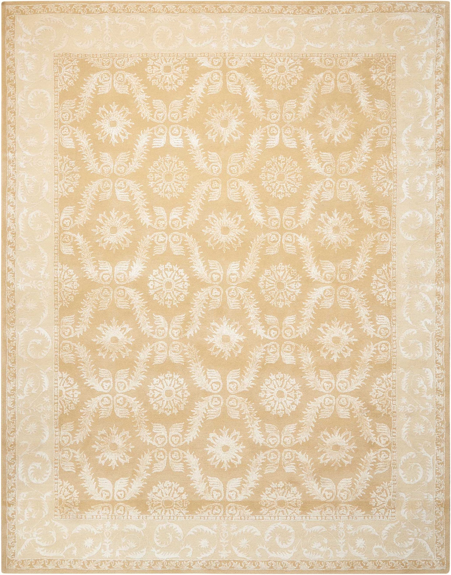 Nourison Home Symphony SYM08 Gold Traditional Tufted Rug