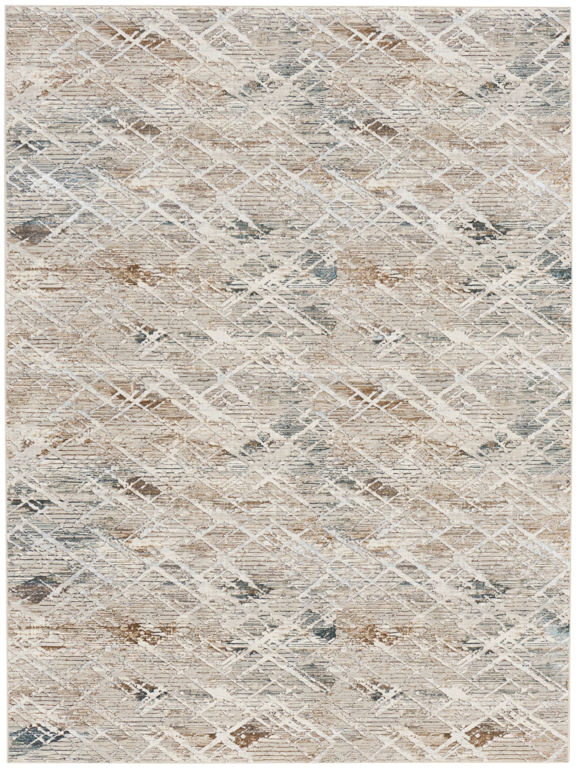 Nourison Home Glitz  Grey Multicolor  Contemporary