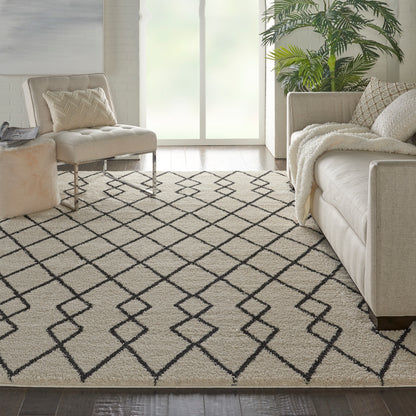 Nourison Home Martil  Ivory Charcoal  Contemporary