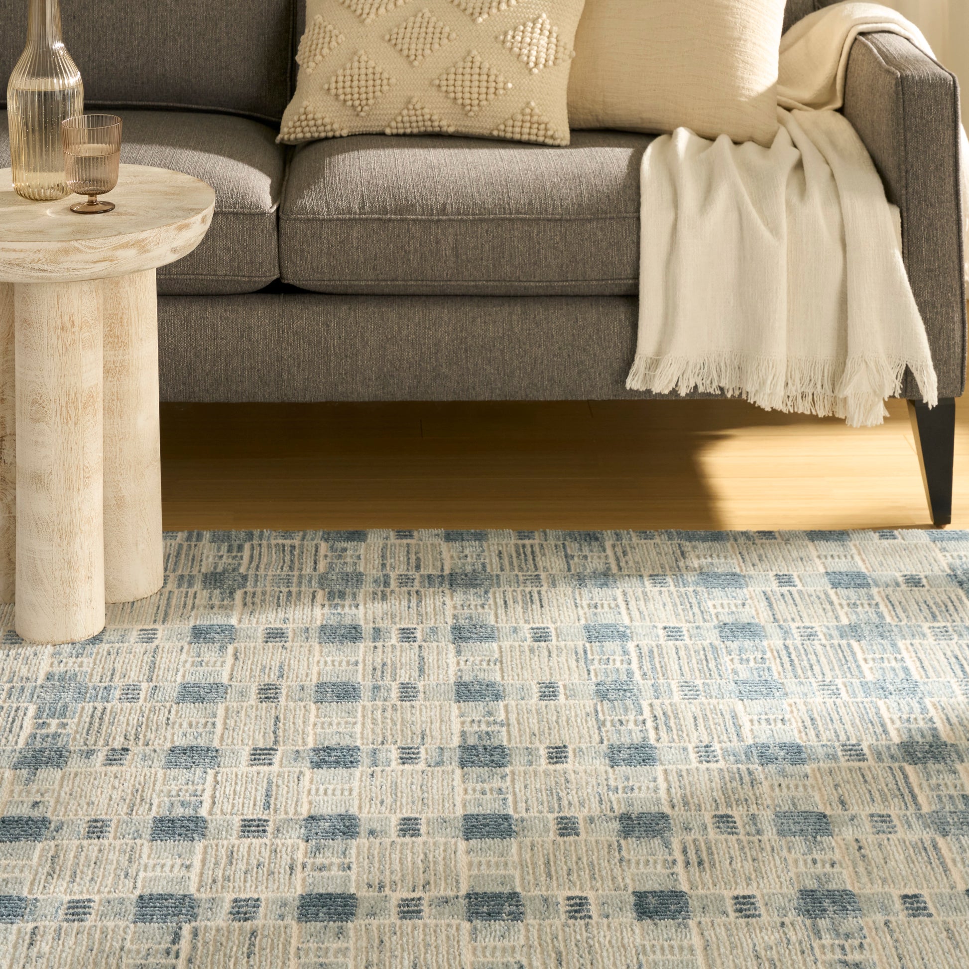 Nourison Home Nordic  Blue  Contemporary