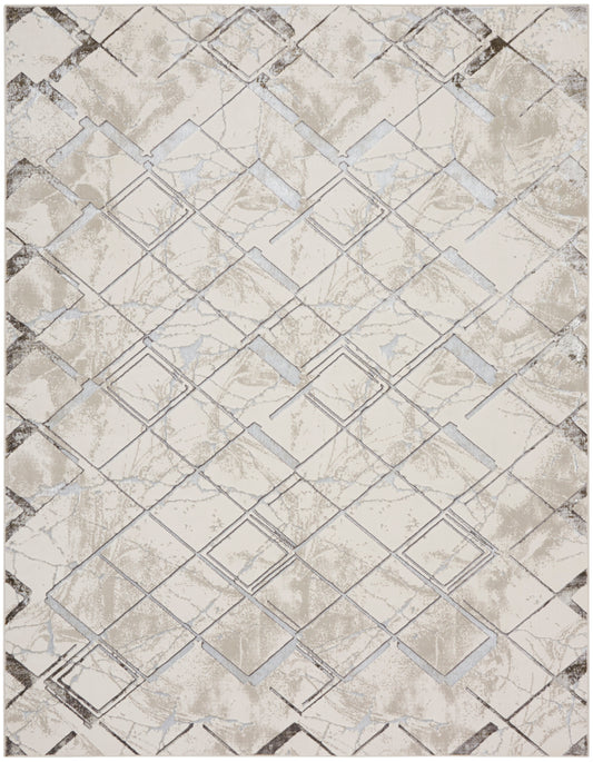 Nourison Home Glitz  Ivory Grey  Contemporary