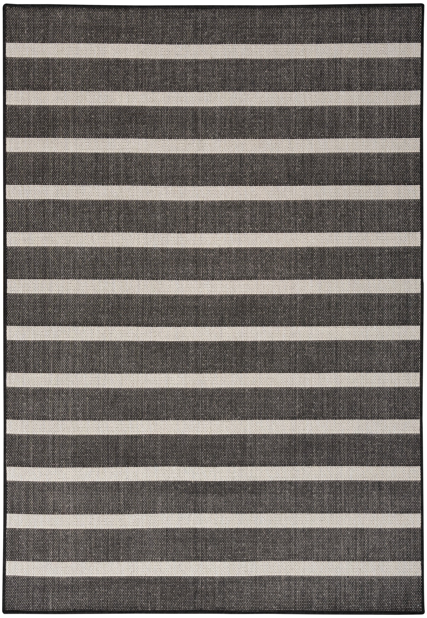 Nourison Home Positano POS03 Black Ivory Contemporary Power-loomed Rug