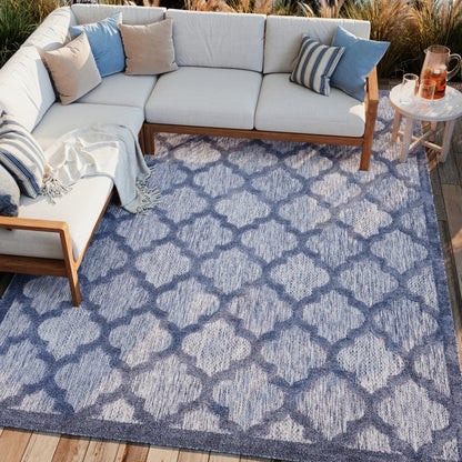 Nourison Home Easy Care  Denim Blue  Contemporary