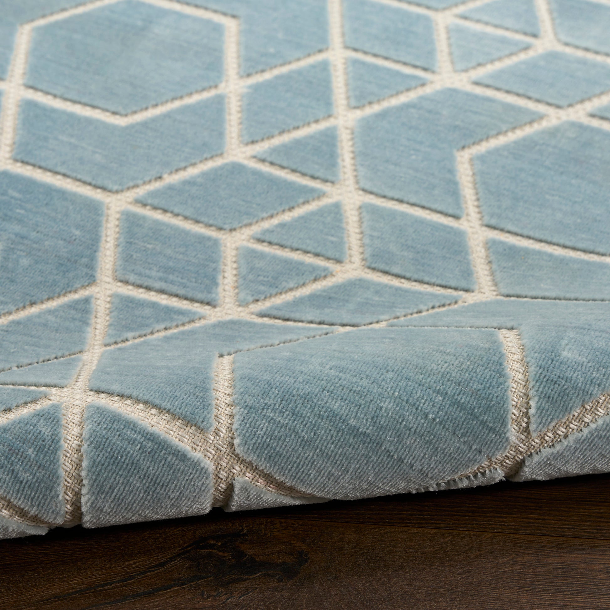 Nourison Home Washable Charm  Blue Ivory  Contemporary