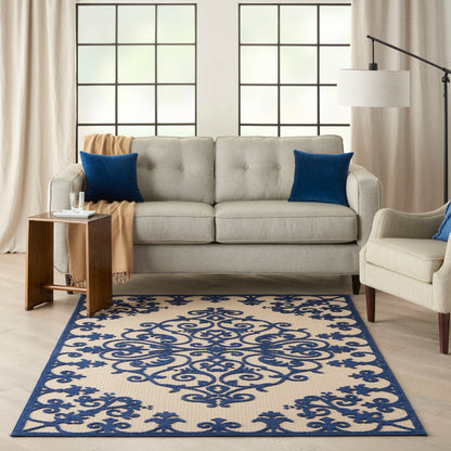 Nourison Home Aloha  Navy  Contemporary