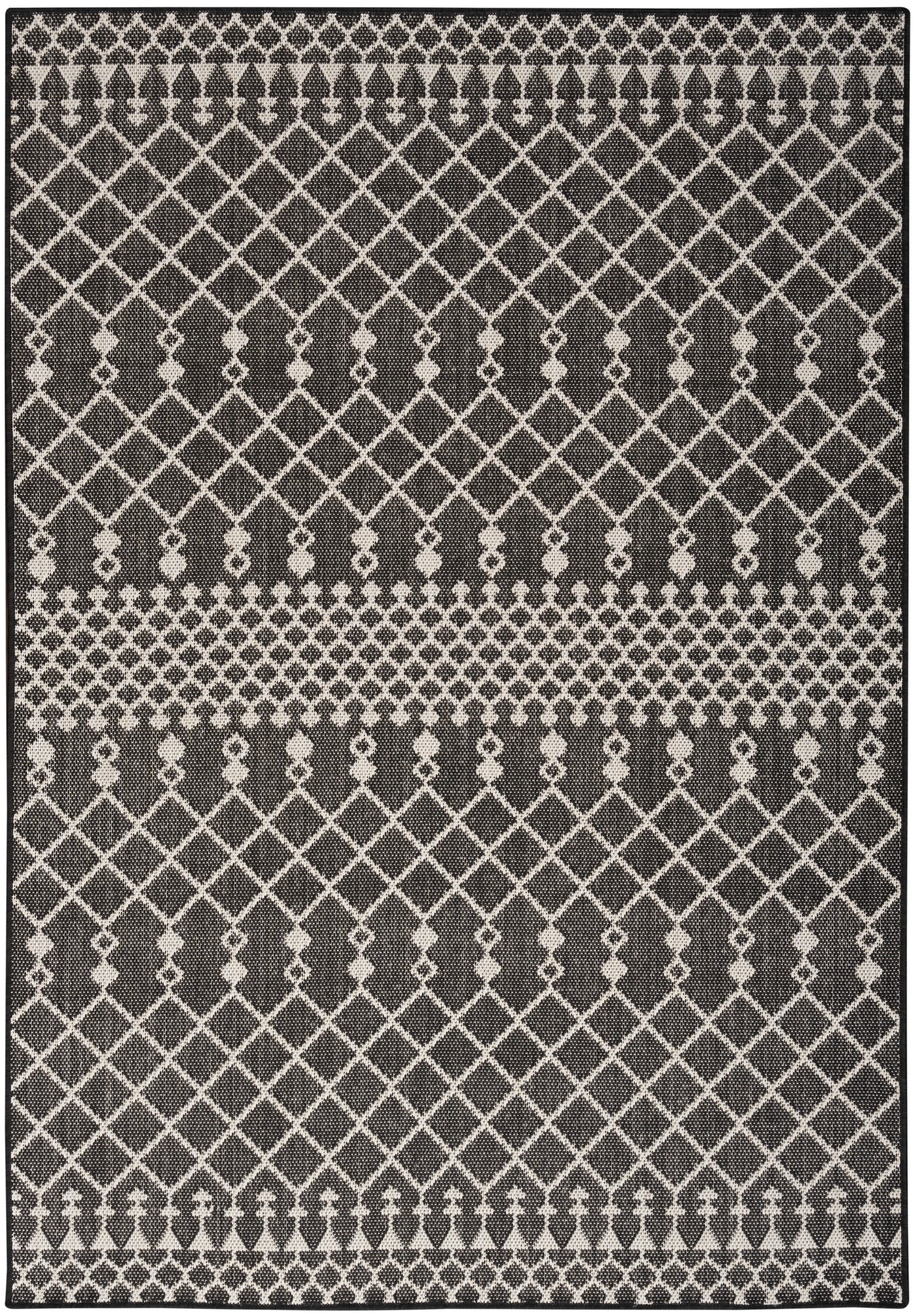 Nourison Home Positano POS02 Black Contemporary Power-loomed Rug