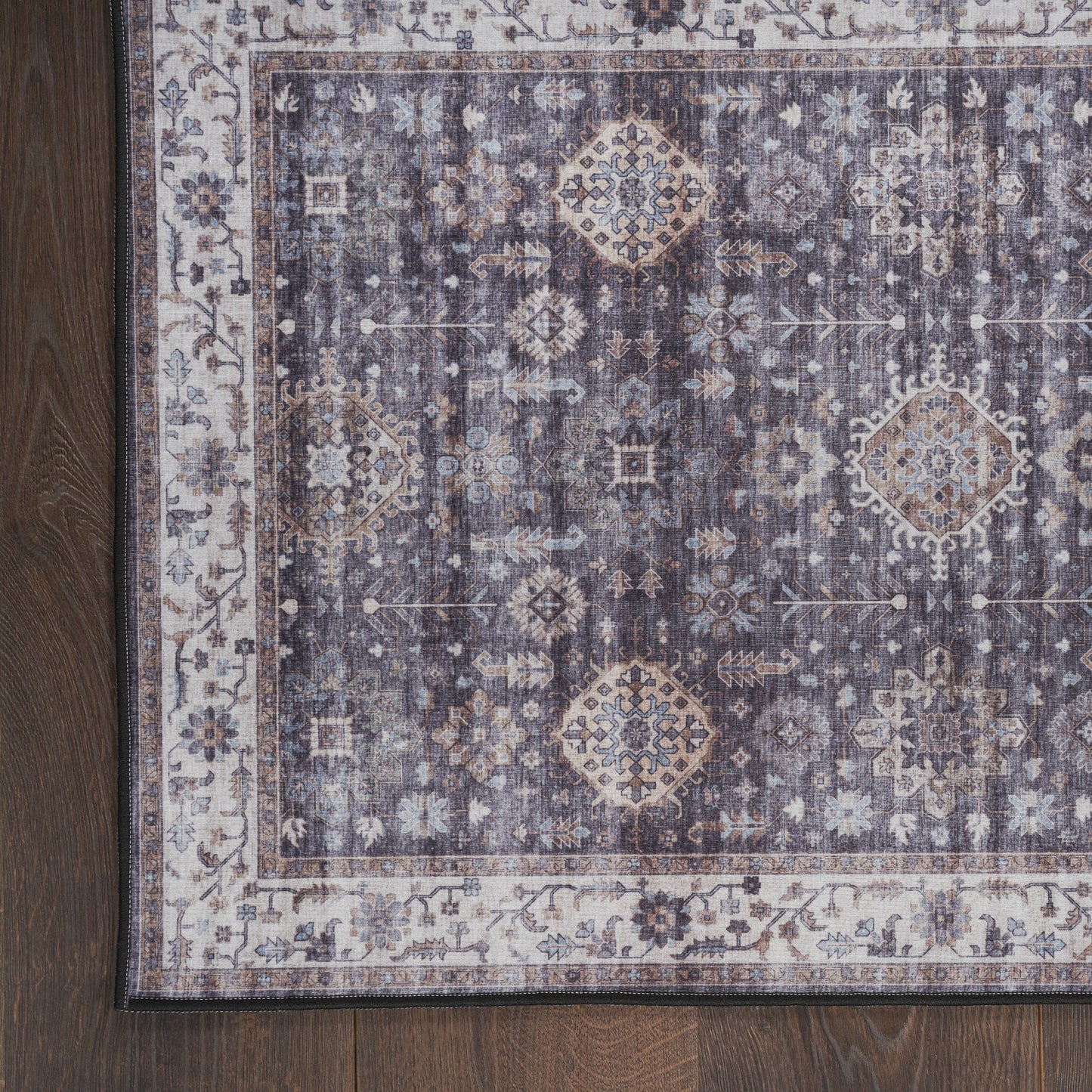 Nourison Home Fulton  Charcoal  Traditional
