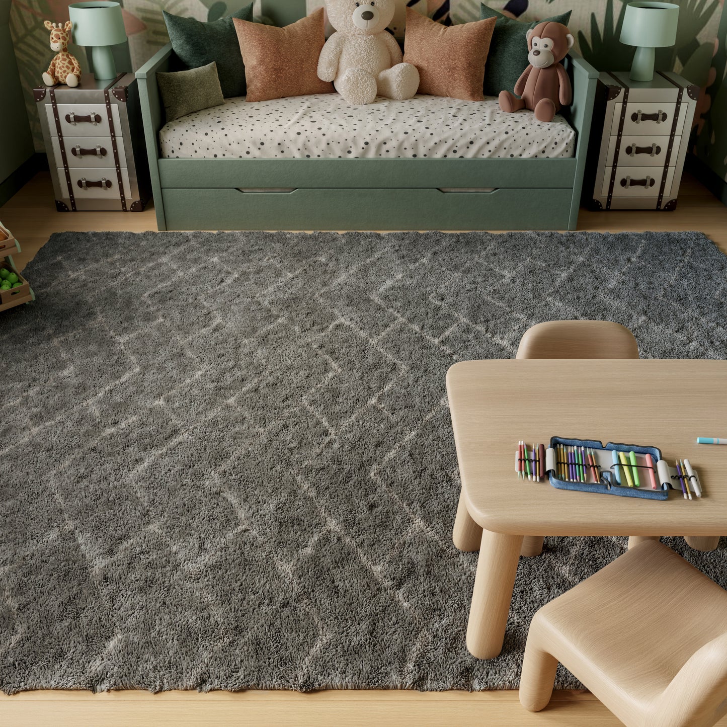 Nourison Home Dreamy Shag  Grey  Contemporary