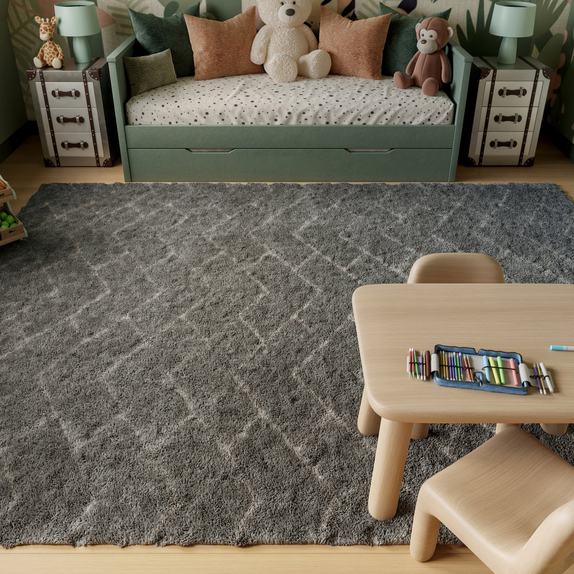 Nourison Home Dreamy Shag  Grey  Contemporary