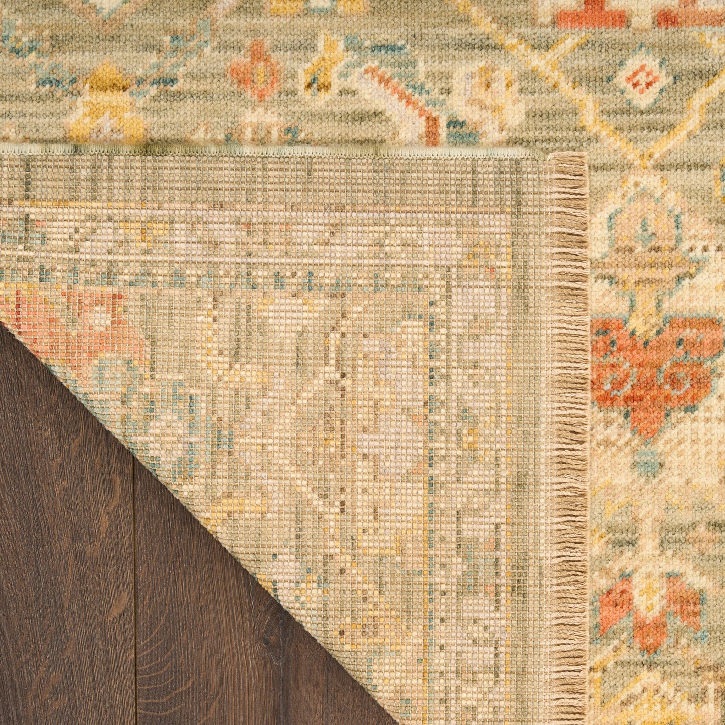 Nourison Home Antique Bloom  Sage Multicolor  Traditional
