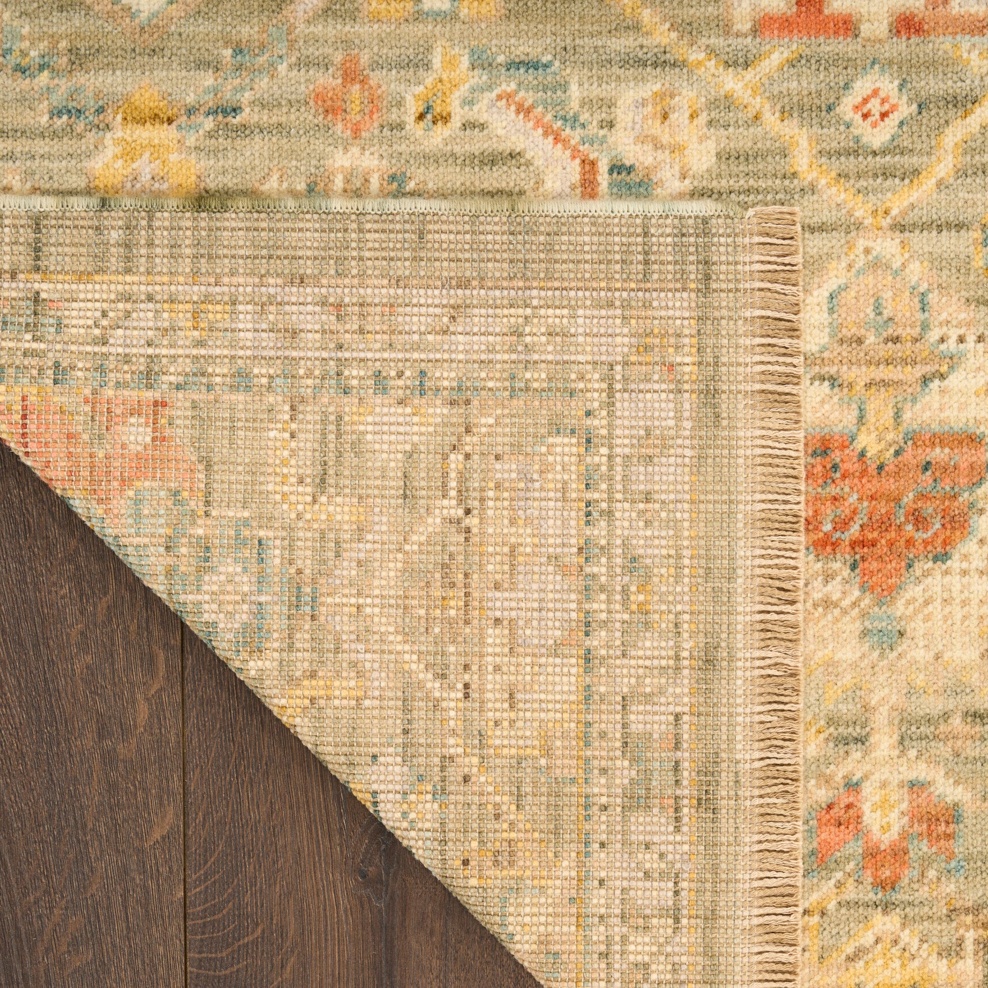 Nourison Home Antique Bloom  Sage Multicolor  Traditional