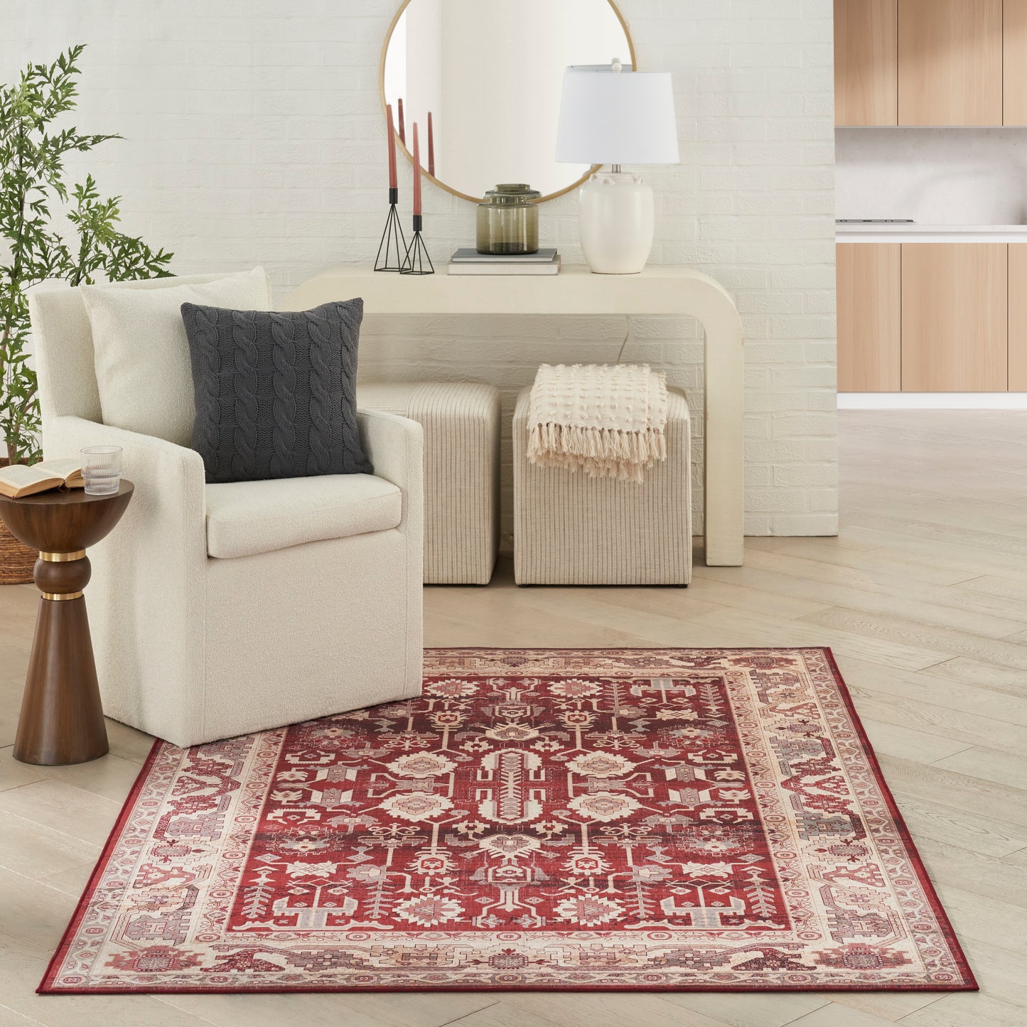Nourison Home Vintage Home  Red  Traditional