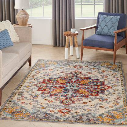 Nourison Home Passion  Ivory Multicolor  Traditional