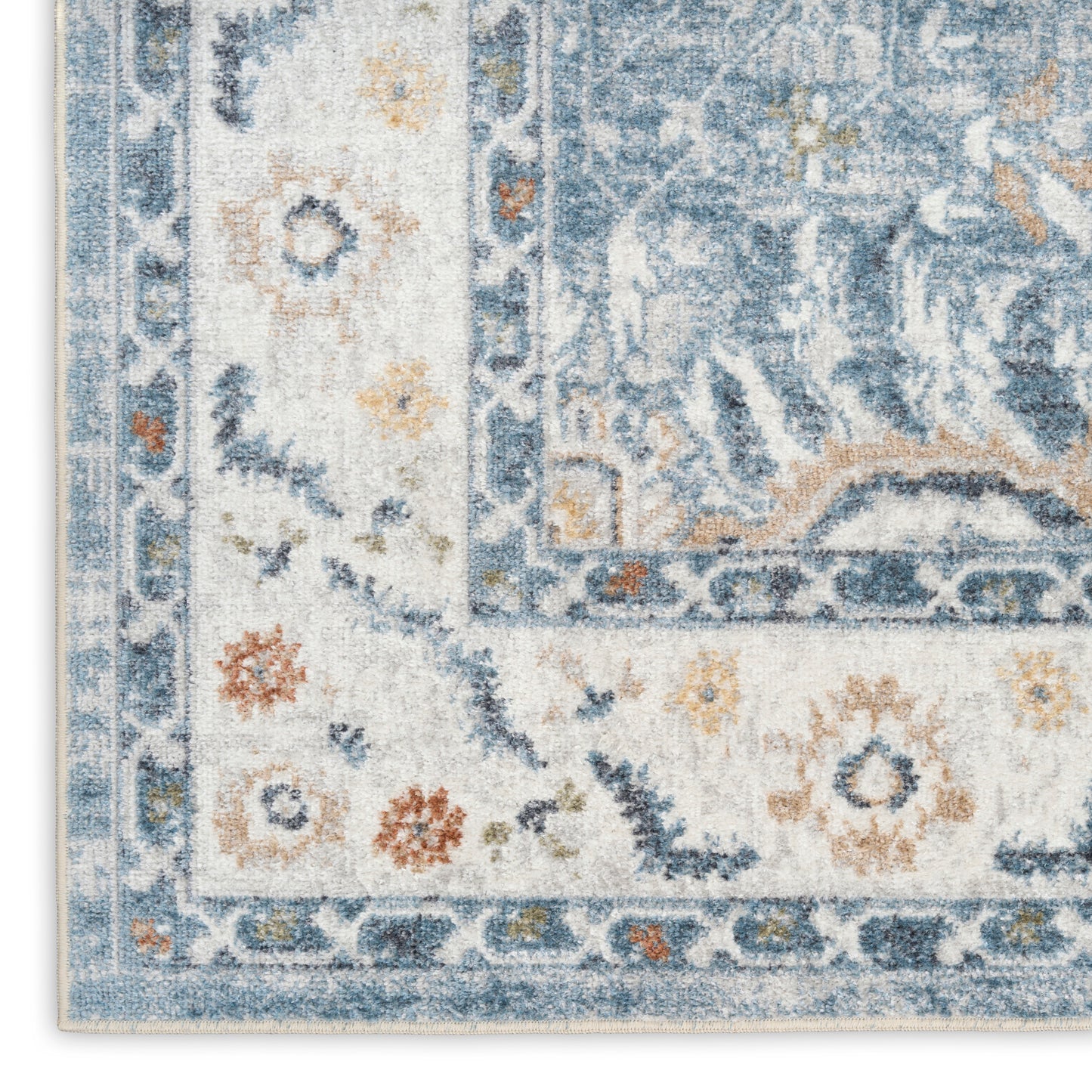 Nourison Home Astra Machine Washable  Blue  Traditional