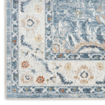 Nourison Home Astra Machine Washable  Blue  Traditional