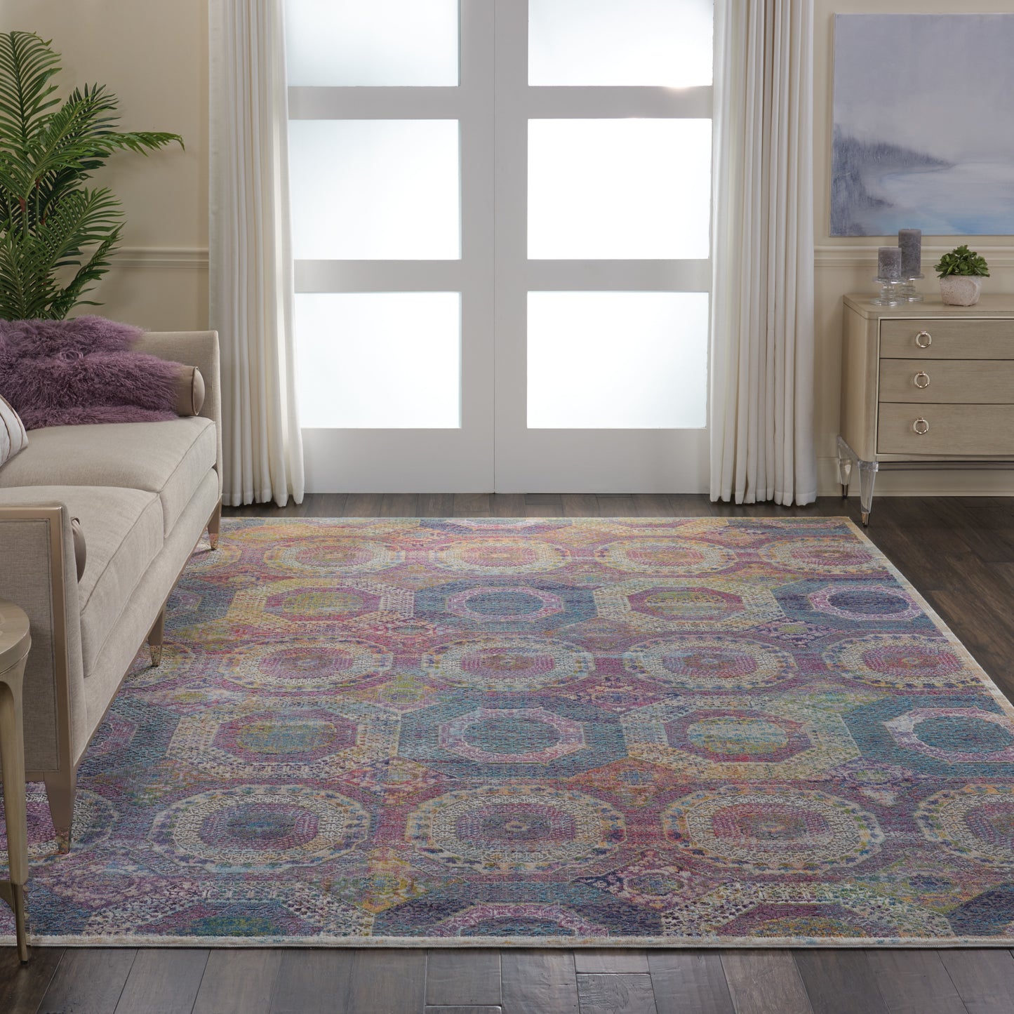 Nourison Home Ankara Global  Multicolor  Transitional