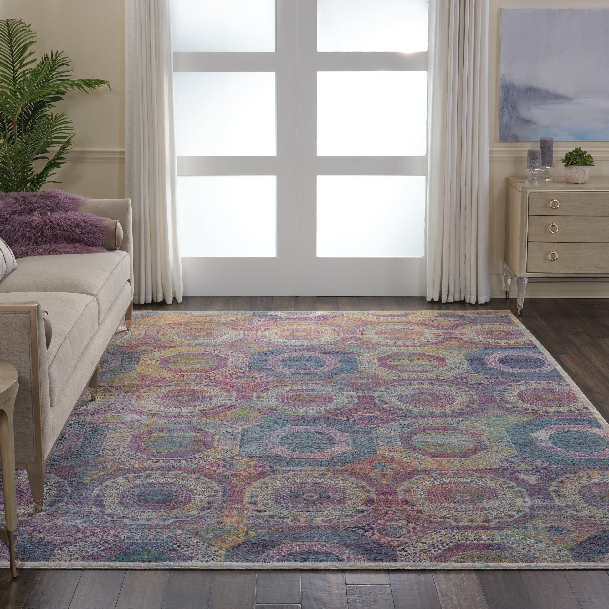 Nourison Home Ankara Global  Multicolor  Transitional