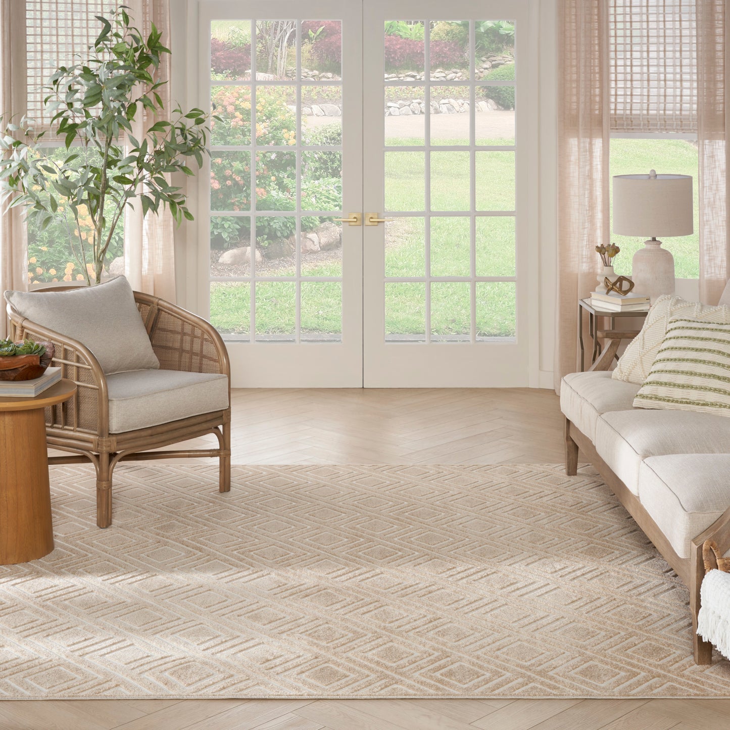 Nourison Home Care Free  Taupe  Contemporary