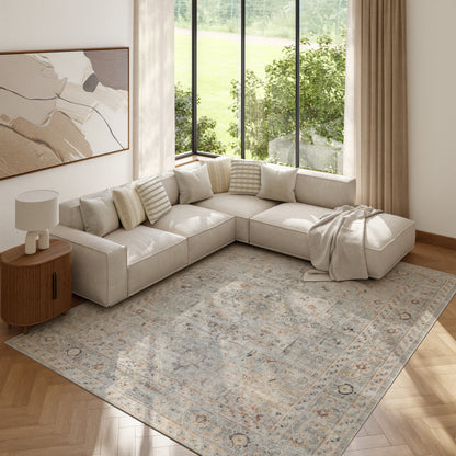 Nourison Home Oushak Home  Light Grey  Traditional