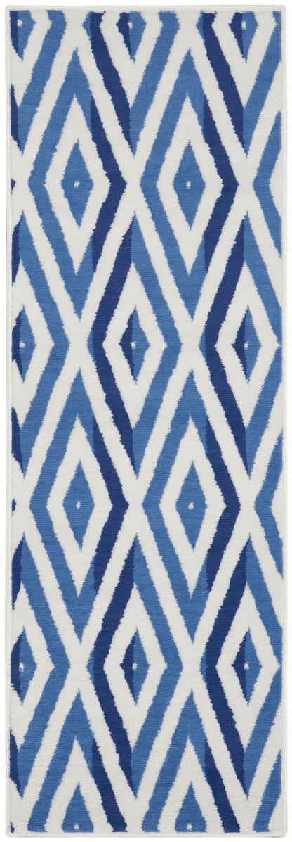 Nourison Home Whimsicle WHS04 Ivory Blue Contemporary Power-loomed Rug
