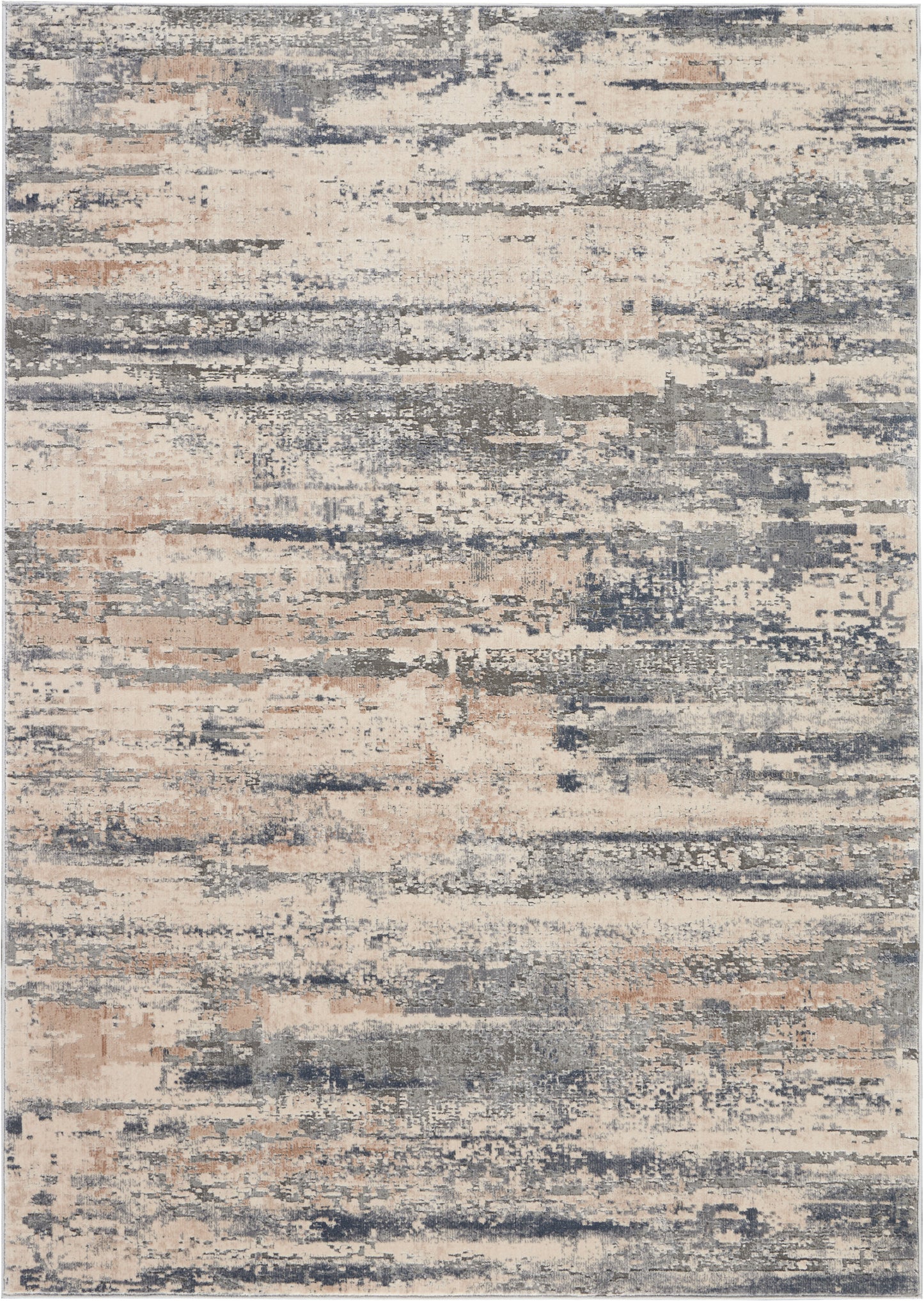 Nourison Home Rustic Textures RUS04 Beige Grey Contemporary Power-loomed Rugs