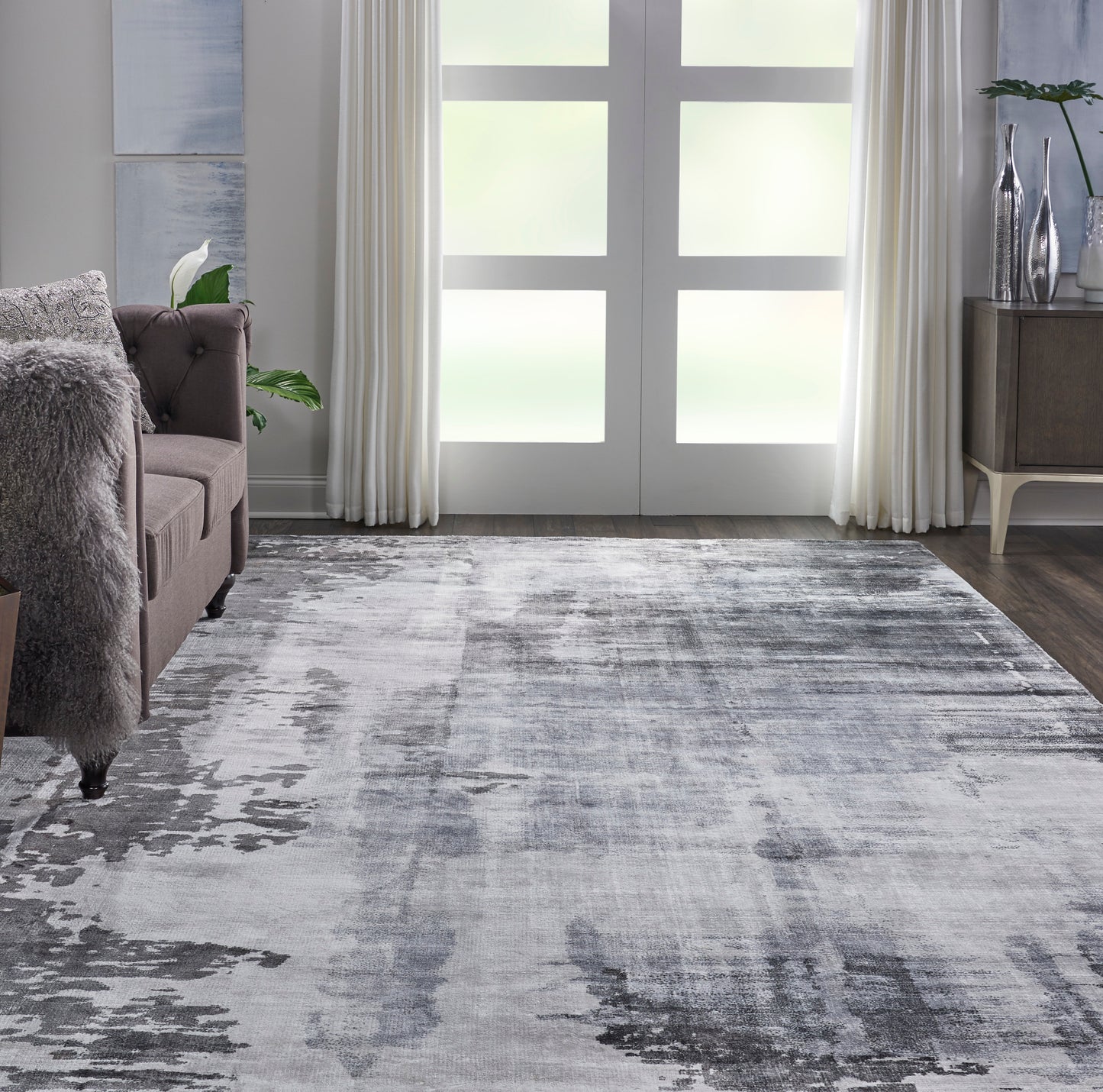 Nourison Home Safari Dreams  Grey  Contemporary