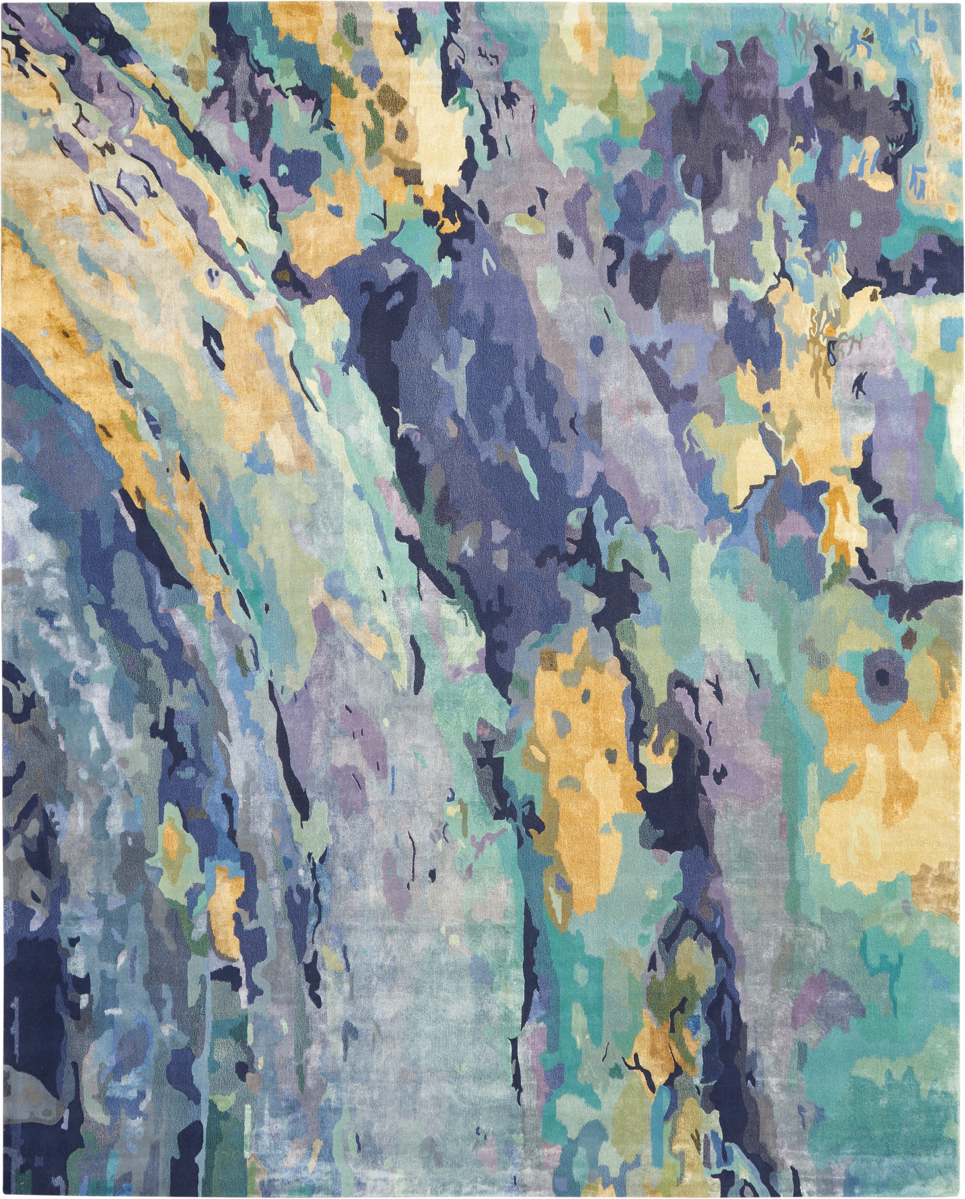 Nourison Home Prismatic  Silver Blue  Contemporary