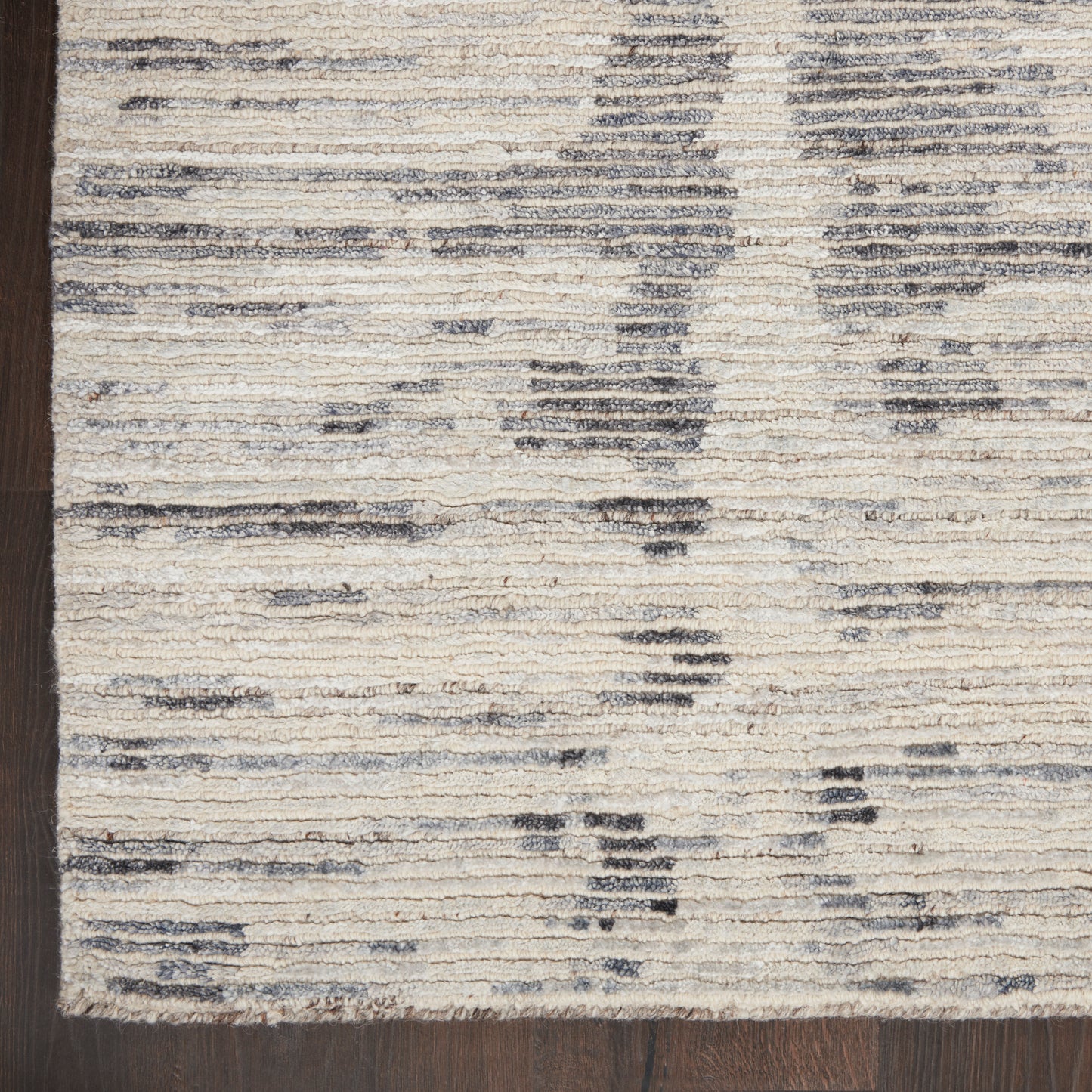 Nourison Home OCEAN  Cream Charcoal  Contemporary