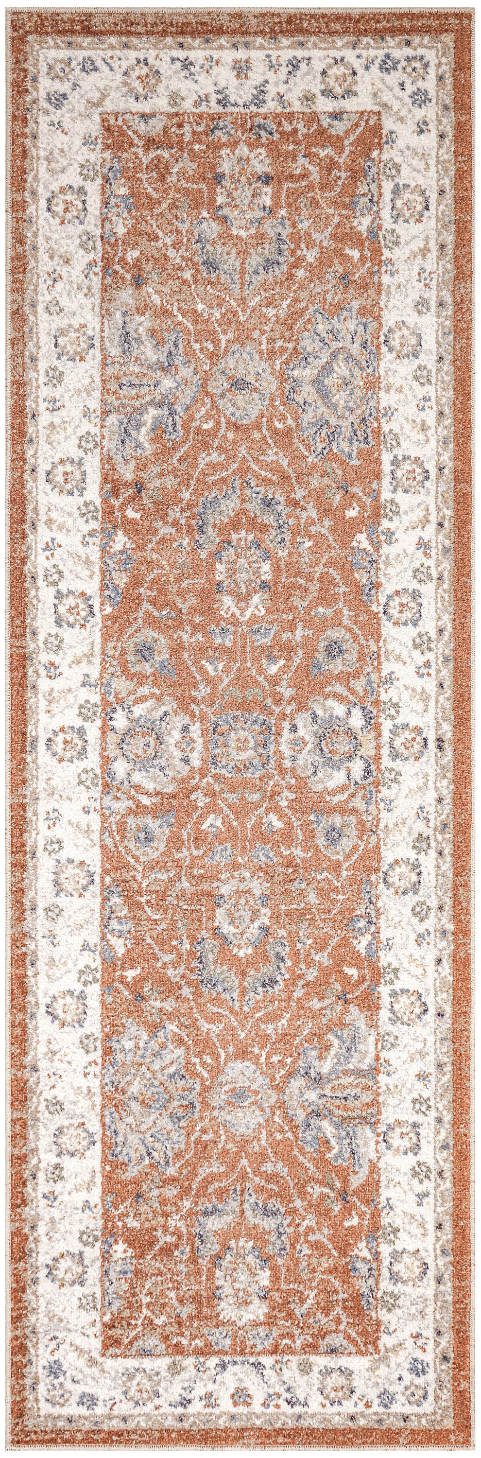 Nourison Home Astra Machine Washable ASW20 Rust Ivory Traditional Power-loomed Rug