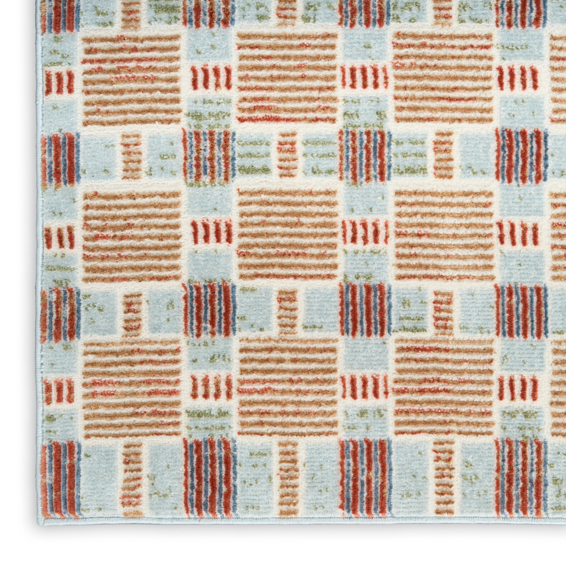 Nourison Home Nordic  Rust Multicolor  Contemporary