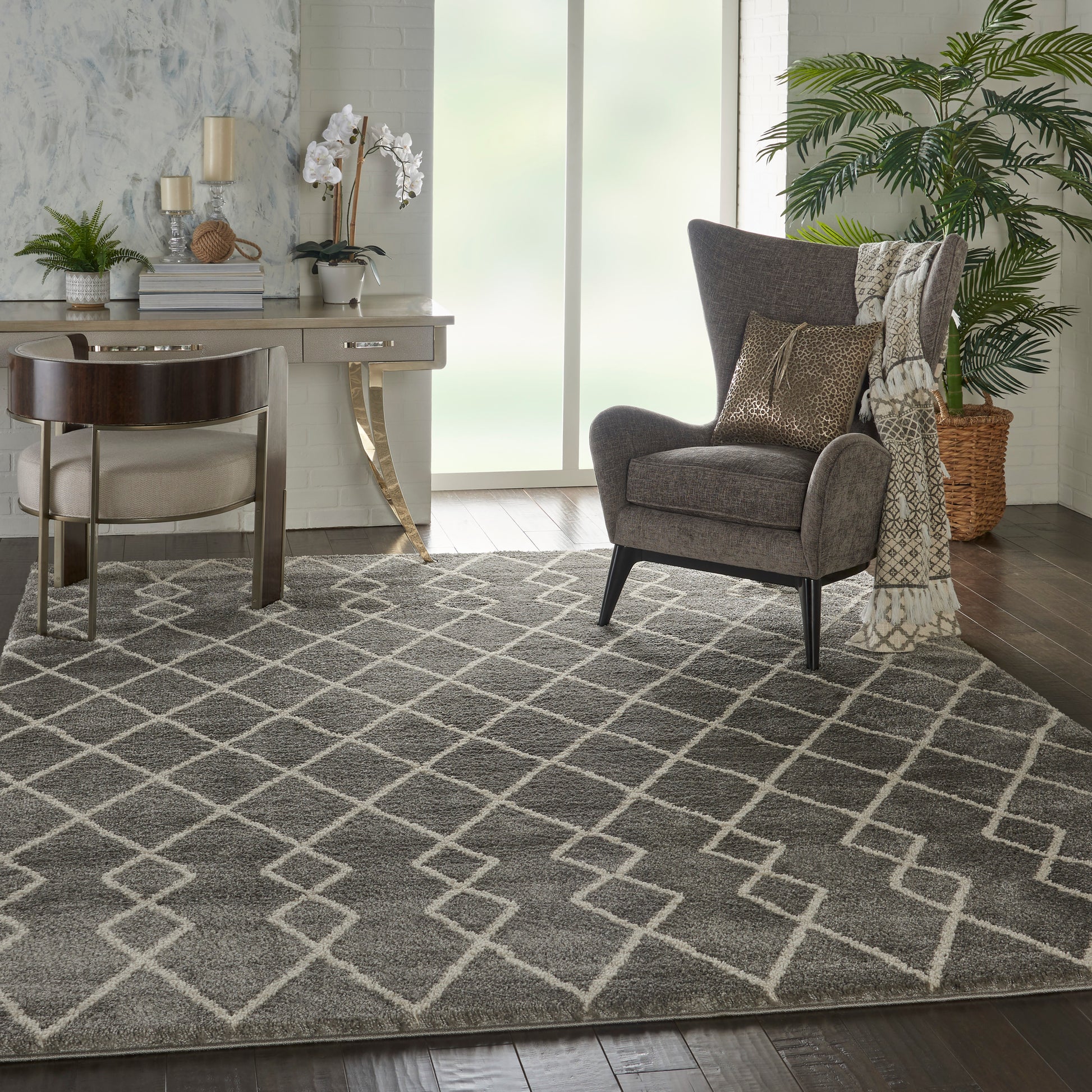 Nourison Home Martil  Silver  Contemporary