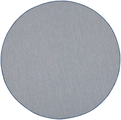 Nourison Home Courtyard COU01 Ivory Blue Contemporary Power-loomed Rug