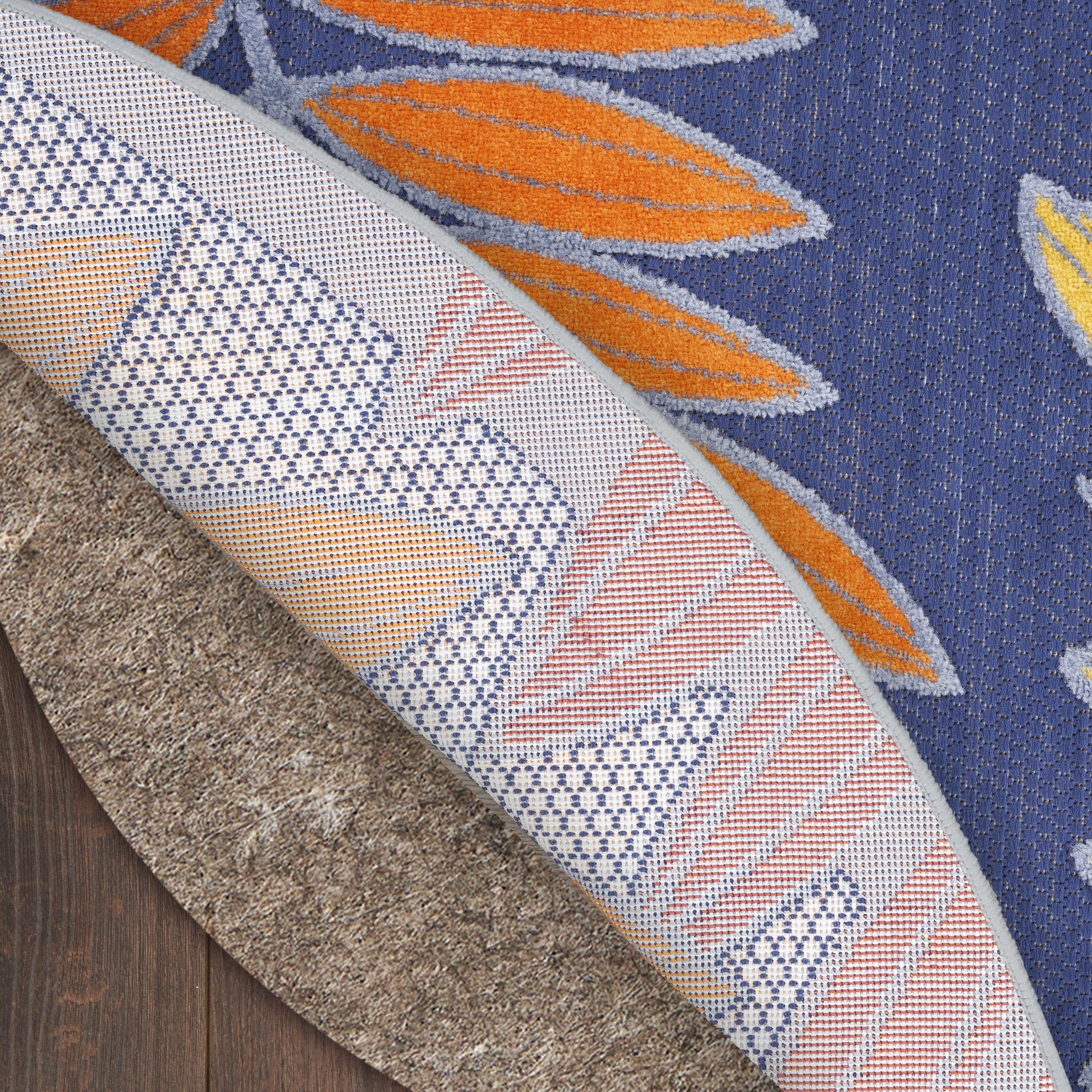 Nourison Home Aloha  Navy Multicolor  Contemporary