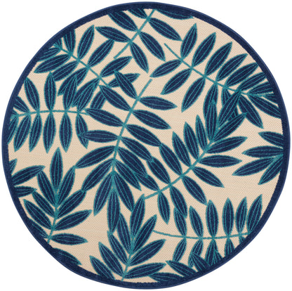 Nourison Home Aloha ALH18 Navy Contemporary Power-loomed Rugs