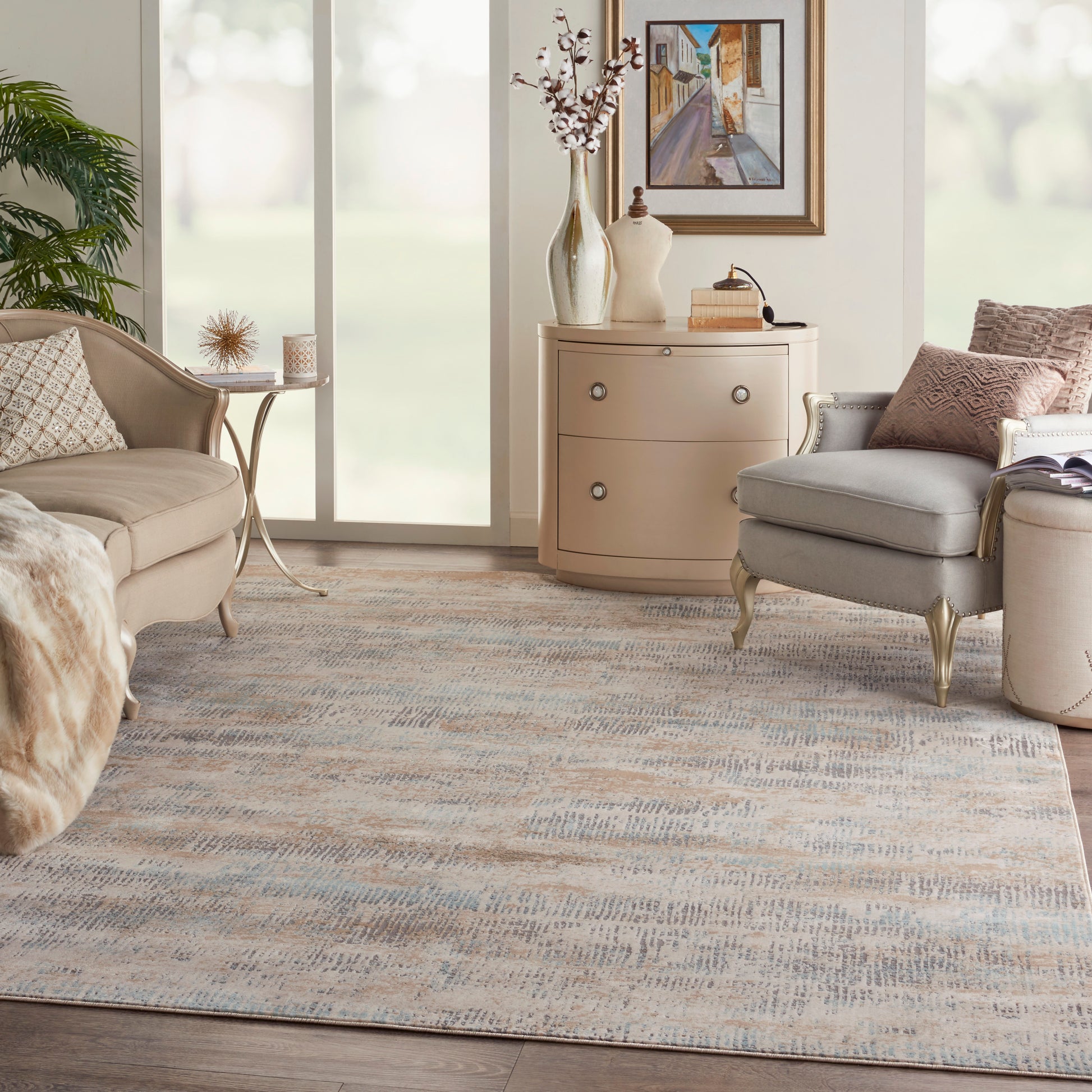 Michael Amini MA90 Uptown  Beige Aqua  Contemporary