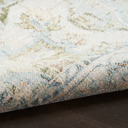 Nourison Home Astra Machine Washable  Blue Green  Traditional