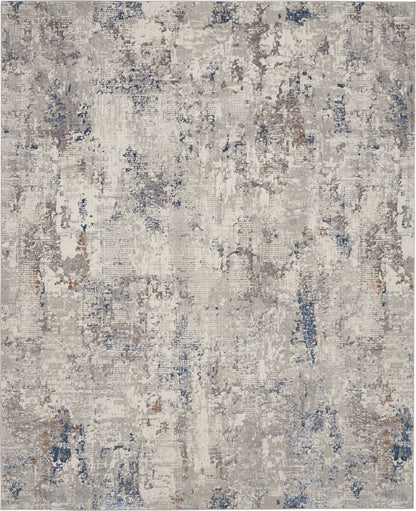 Nourison Home Royal Terrace  White Blue  Contemporary