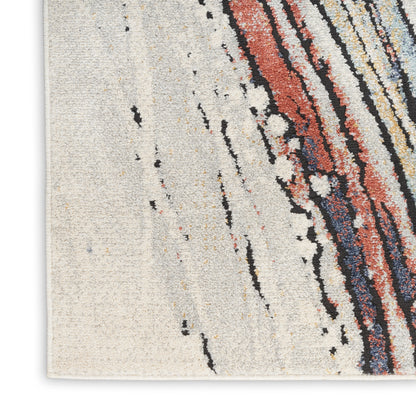 Nourison Home Motion  Ivory Multicolor  Contemporary
