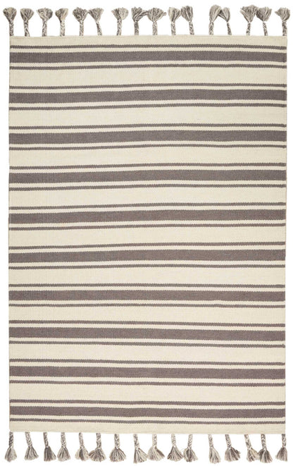 Nourison Home Rio Vista DST01 Ivory Grey Contemporary Woven Rug