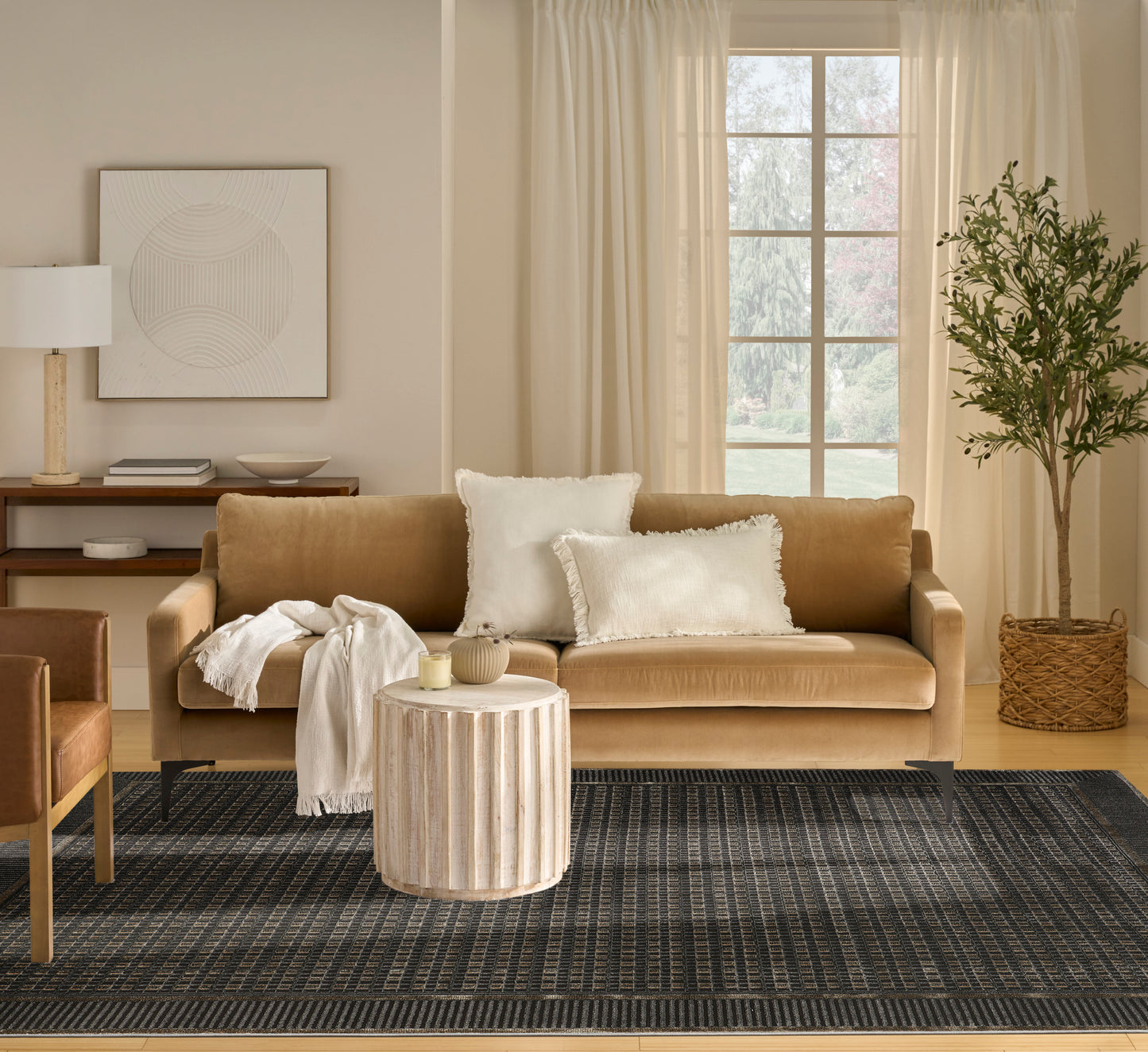 Nourison Home Nordic  Black Taupe  Contemporary