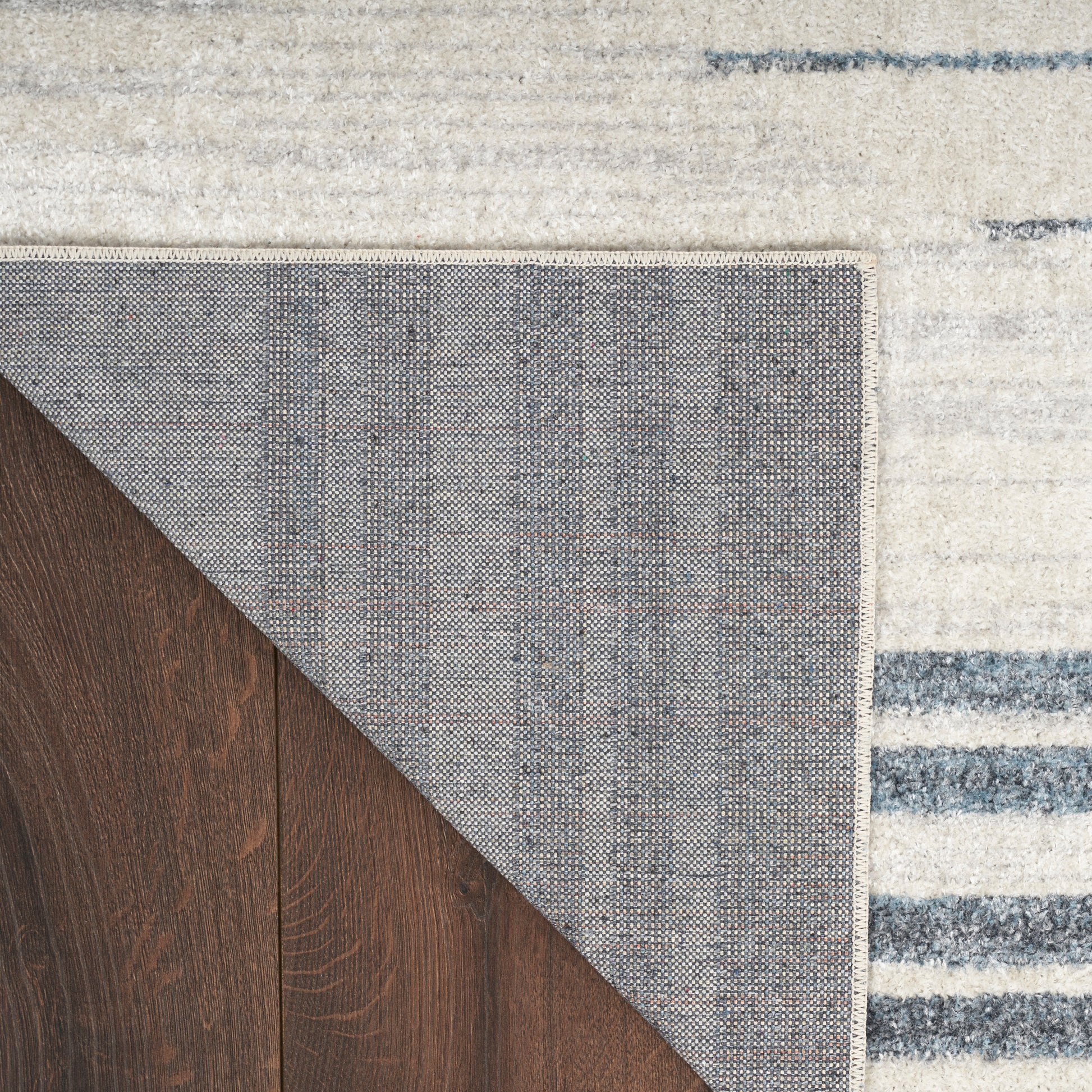 Nourison Home Astra Machine Washable  Ivory Blue  Contemporary