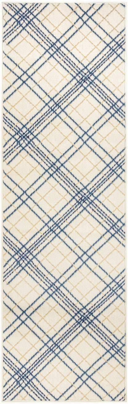 Nourison Home Jubilant  Ivory Navy  Contemporary