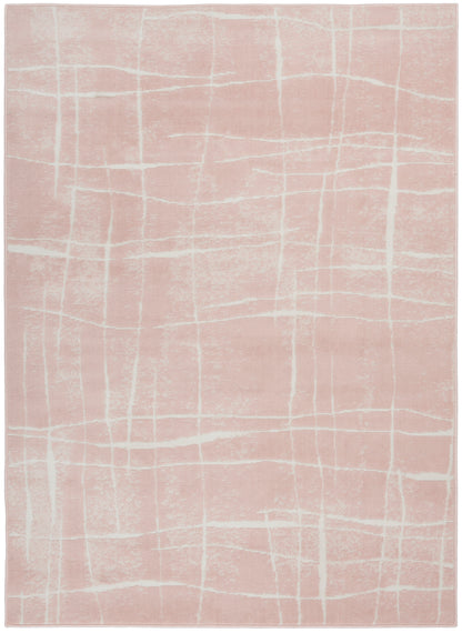 Nourison Home Whimsicle WHS09 Pink Ivory Contemporary Power-loomed Rug
