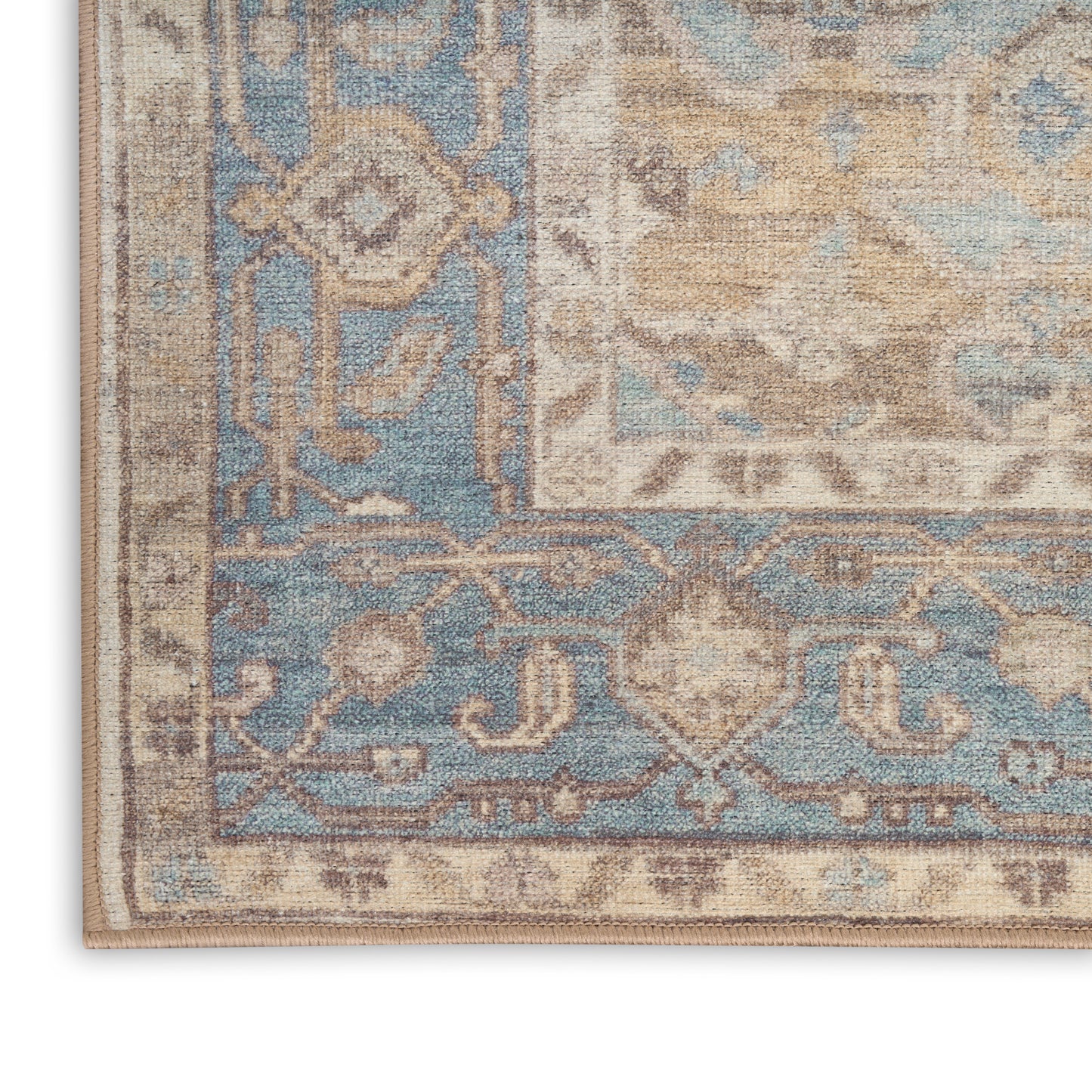 Nourison Home Vintage Washables  Blue Green  Traditional