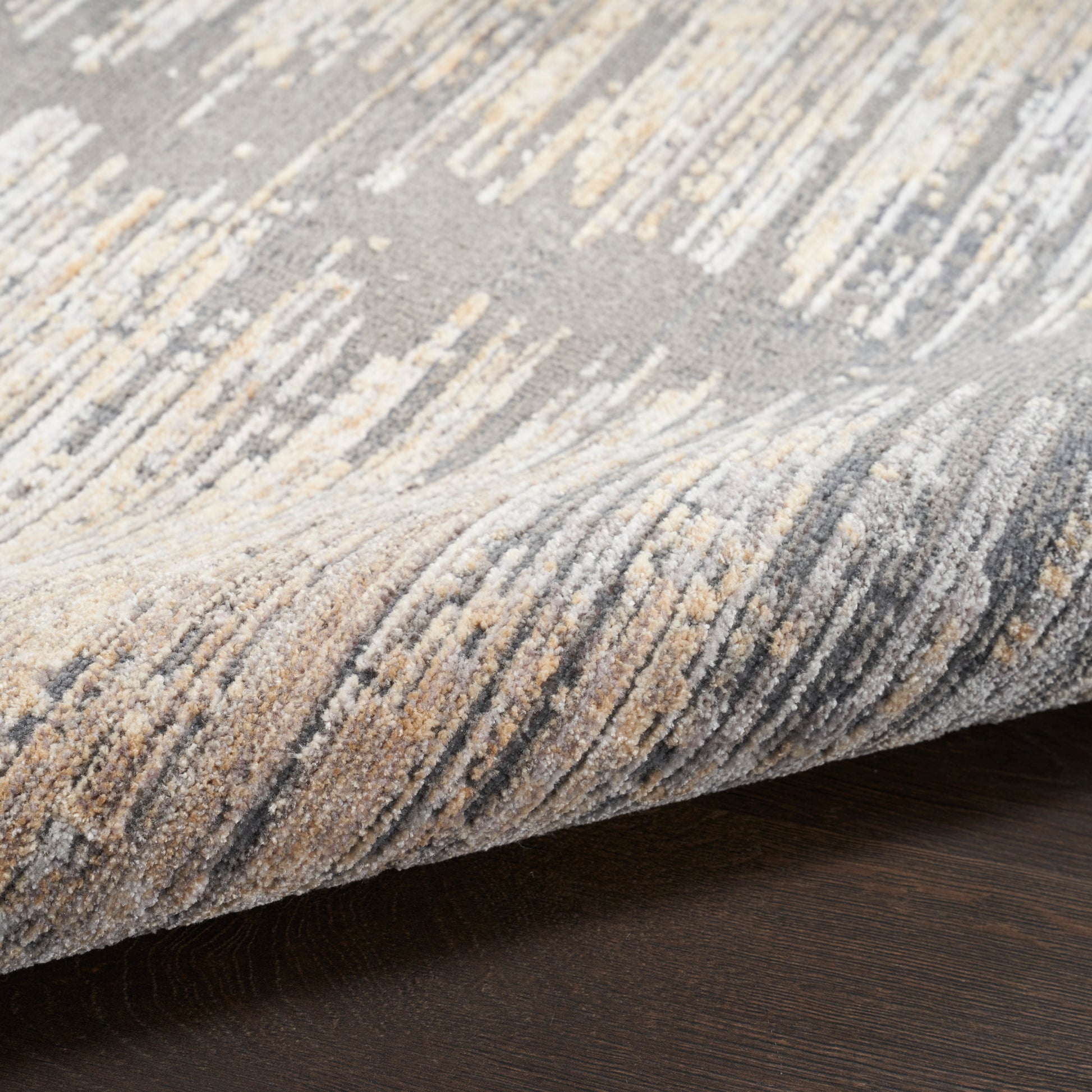 Nourison Home Abstract Hues  Grey Gold  Contemporary