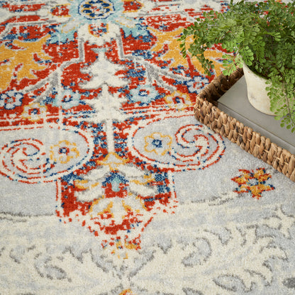 Nourison Home Passion  Grey Multicolor  Traditional