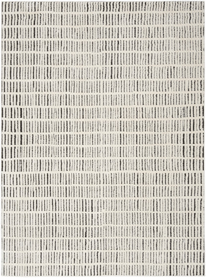 Nourison Home Modern Comfort MNC03 Ivory Black Contemporary Power-loomed Rug