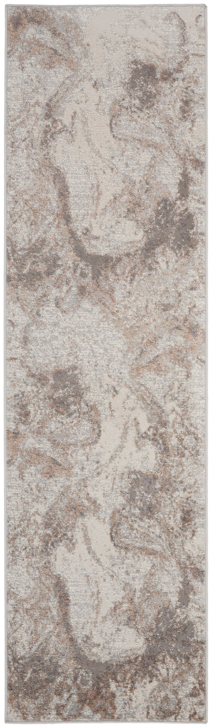 Nourison Home Elation ETN02 Ivory Grey Contemporary Power-loomed Rug